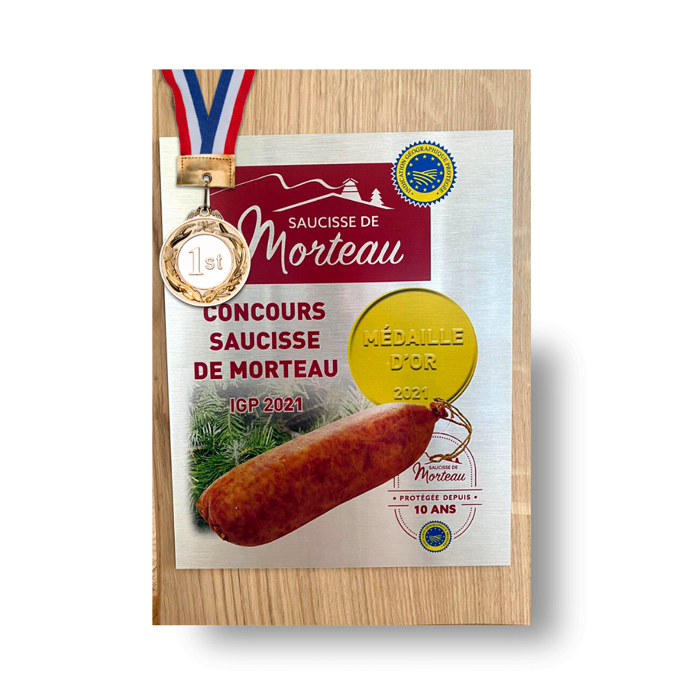 Médaille d'or au concours de la saucisse de Morteau IGP 2021 !