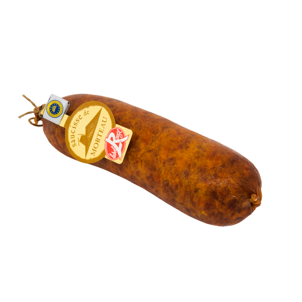 Saucisse de Morteau LABEL ROUGE 400 Grs Recette ancéstrale sans sel nitrité Salaisons Bouheret